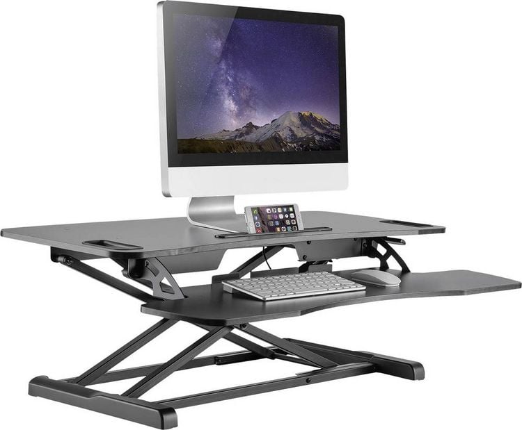 Produktbild: Digitus DA-90380-1 Sitz-Steh-Schreibtischaufsatz H&ouml;hen-Bereich: 100 bis 500mm Schwarz