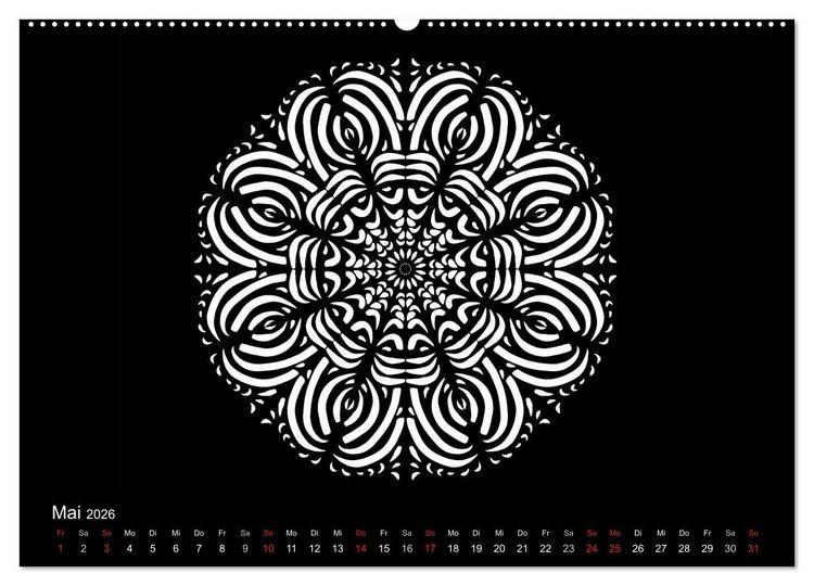 Produktbild: Entspannung und Ruhe durch Mandalas (Wandkalender 2026 DIN A2 quer), CALVENDO Monatskalender