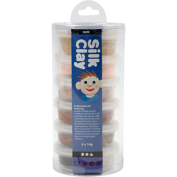 Produktbild: Creativ Company Silk Clay&reg;, Hautfarben, 6x14 g