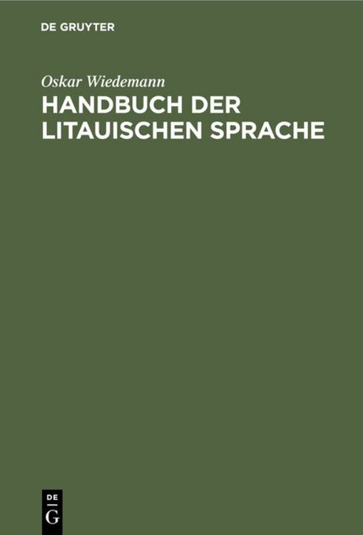 Produktbild: Handbuch der litauischen Sprache