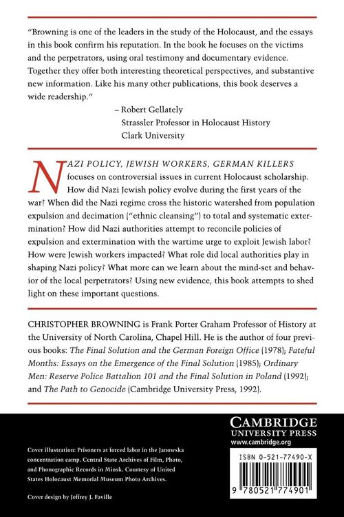 Produktbild: Nazi Policy, Jewish Workers, German Killers