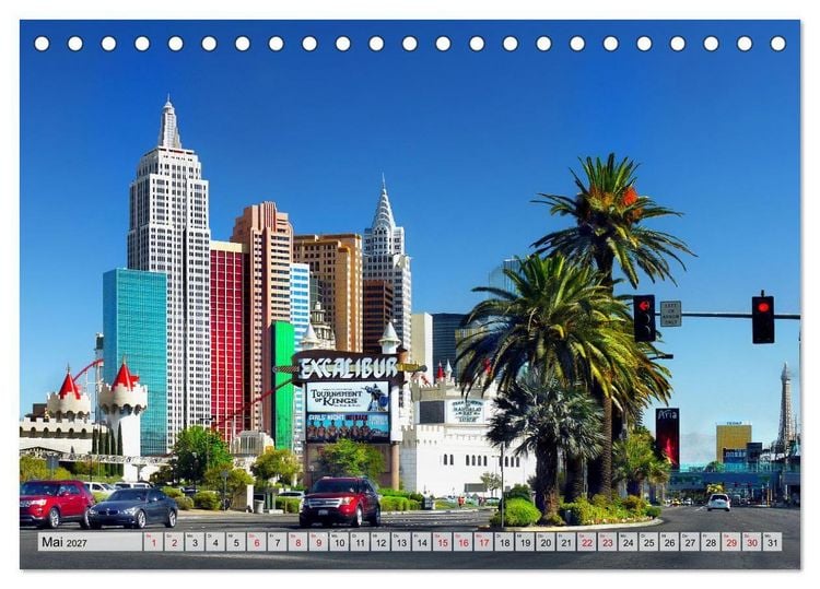 Produktbild: Las Vegas, Stadt der wahr gewordenen Tr&auml;ume (Tischkalender 2027 DIN A5 quer), CALVENDO Monatskalender