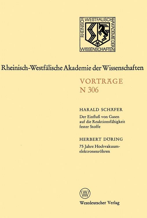 Produktbild: Der Einfluß von Gasen auf die Reaktionsfähigkeit fester Stoffe