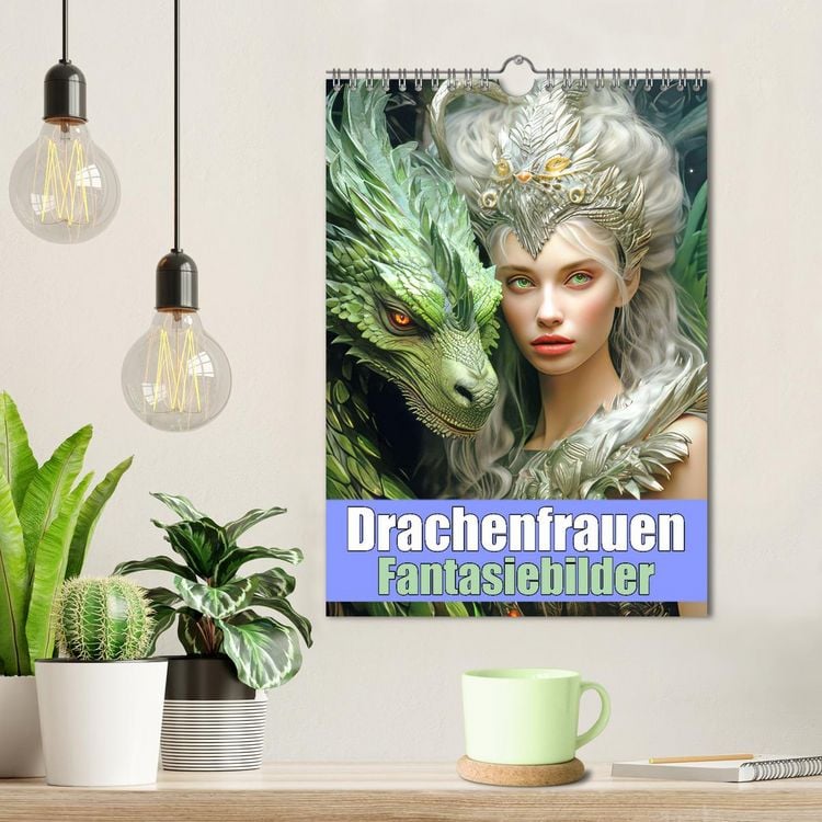 Produktbild: Drachenfrauen - Fantasiebilder (Wandkalender 2026 DIN A4 hoch), CALVENDO Monatskalender