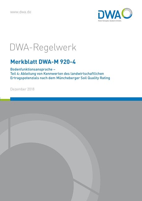 Produktbild: Merkblatt DWA-M 920-4 Bodenfunktionsansprache - Teil 4