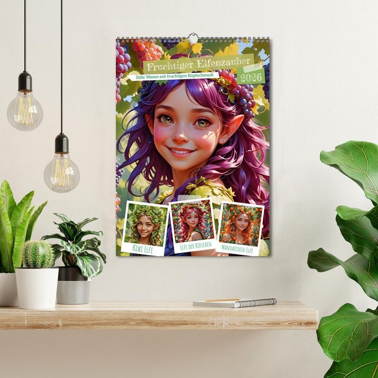 Produktbild: Fruchtiger Elfenzauber (Wandkalender 2026 DIN A3 hoch), CALVENDO Monatskalender