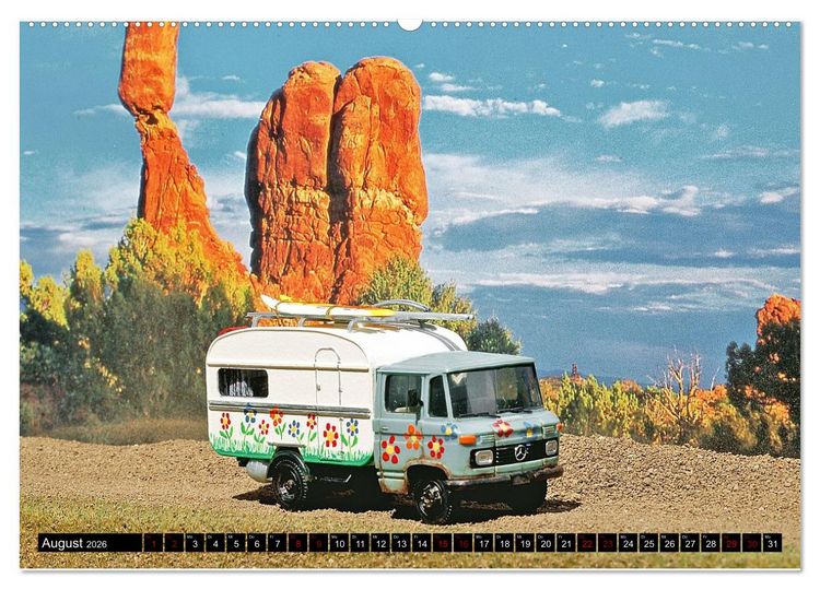 Produktbild: Miniaturwelten des Campings (Wandkalender 2026 DIN A2 quer), CALVENDO Monatskalender