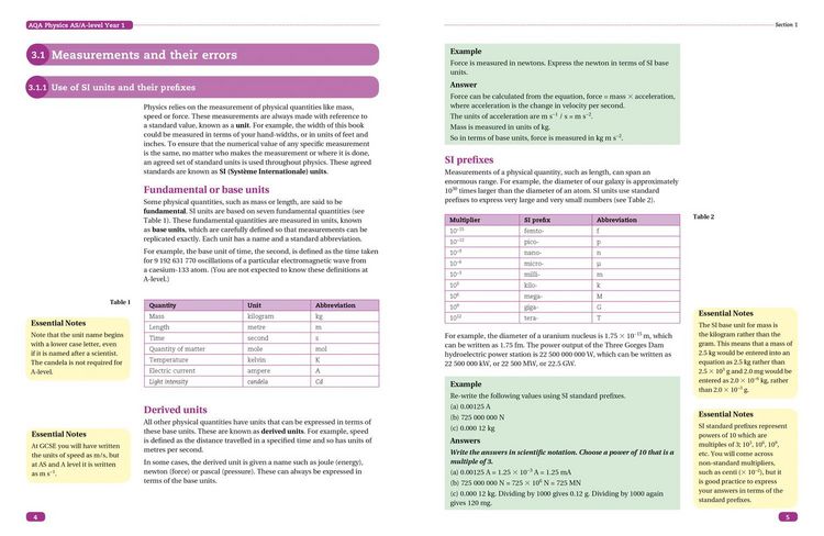 Produktbild: Aqa a Level Physics Year 1 & as Sections 1, 2 and 3