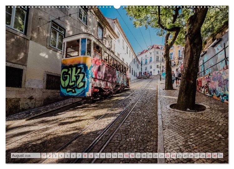 Produktbild: Lissabon Stadtansichten (hochwertiger Premium Wandkalender 2026 DIN A2 quer), Kunstdruck in Hochglanz