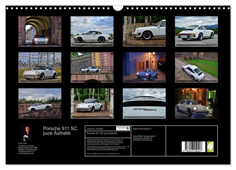 Produktbild: Porsche 911 SC pure &Auml;sthetik (Wandkalender 2026 DIN A3 quer), CALVENDO Monatskalender