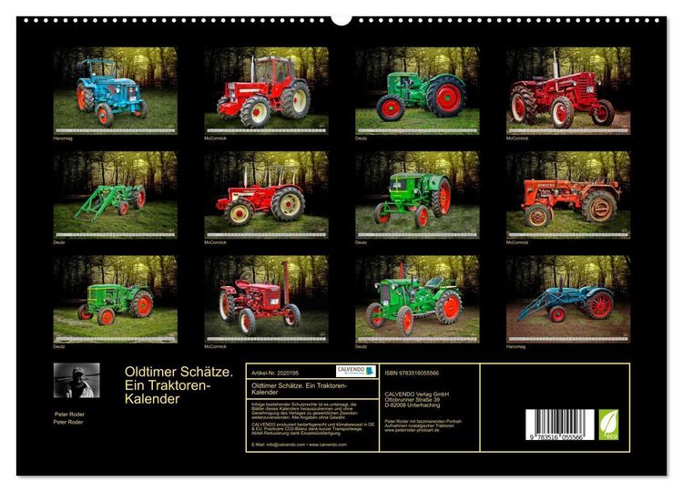 Produktbild: Oldtimer Sch&auml;tze. Ein Traktoren-Kalender (hochwertiger Premium Wandkalender 2026 DIN A2 quer), Kunstdruck in Hochglanz