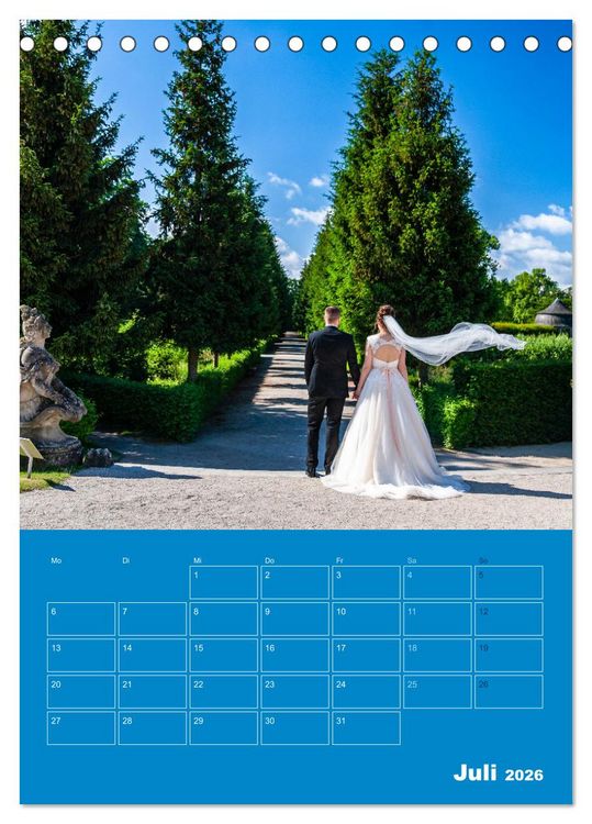Produktbild: Hochzeitsfeeling (Tischkalender 2026 DIN A5 hoch), CALVENDO Monatskalender
