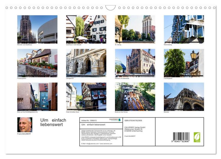 Produktbild: Ulm einfach liebenswert (Wandkalender 2026 DIN A3 quer), CALVENDO Monatskalender