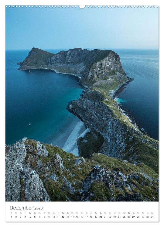 Produktbild: Die Lofoten &ndash; Landschaftsfotografien aus Nordnorwegen (hochwertiger Premium Wandkalender 2026 DIN A2 hoch), Kunstdruck in Hochglanz