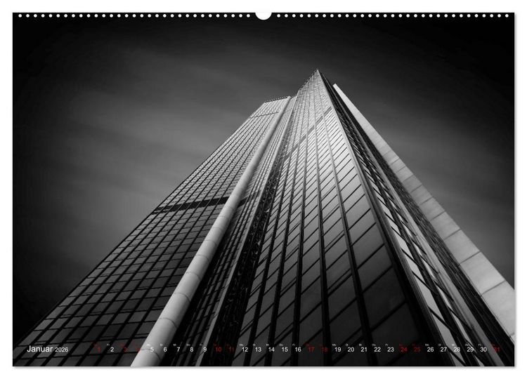 Produktbild: Monochrome Architektur (hochwertiger Premium Wandkalender 2026 DIN A2 quer), Kunstdruck in Hochglanz