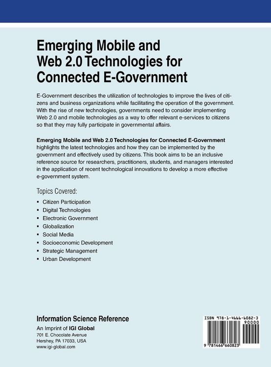 Produktbild: Emerging Mobile and Web 2.0 Technologies for Connected E-Government