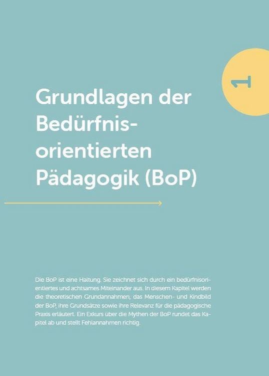 Produktbild: Bed&uuml;rfnisorientierte P&auml;dagogik (BoP) verstehen, einordnen, anwenden
