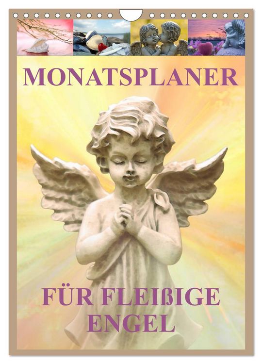 Produktbild: Monatsplaber f&uuml;r flei&szlig;ige Engel (Wandkalender 2026 DIN A4 hoch), CALVENDO Monatskalender