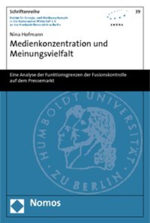Produktbild: Medienkonzentration und Meinungsvielfalt