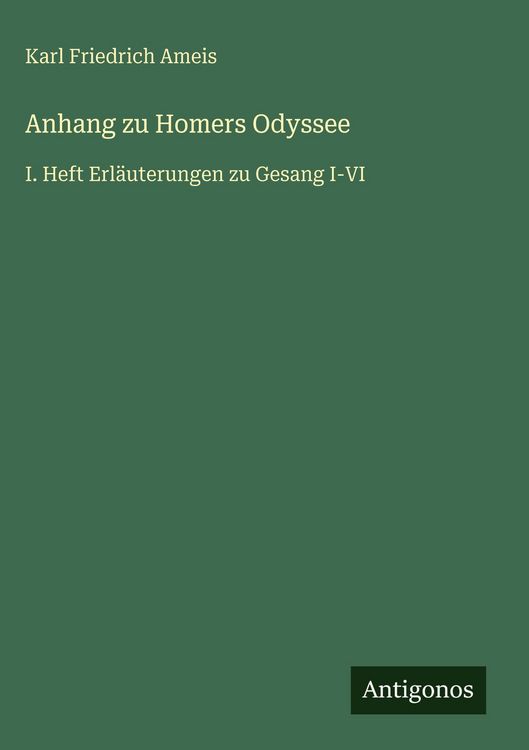 Produktbild: Anhang zu Homers Odyssee