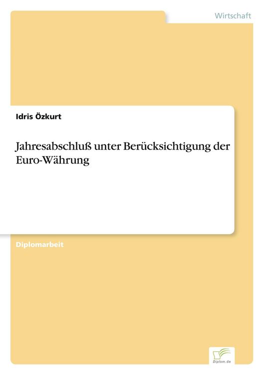 Produktbild: Jahresabschlu&szlig; unter Ber&uuml;cksichtigung der Euro-W&auml;hrung