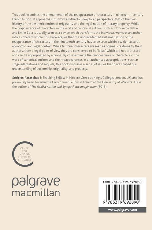 Produktbild: Reappearing Characters in Nineteenth-Century French Literature