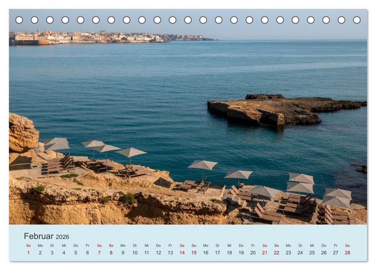 Produktbild: Sizilien &ndash; Die Insel, auf der es keinen Winter gibt (Tischkalender 2026 DIN A5 quer), CALVENDO Monatskalender