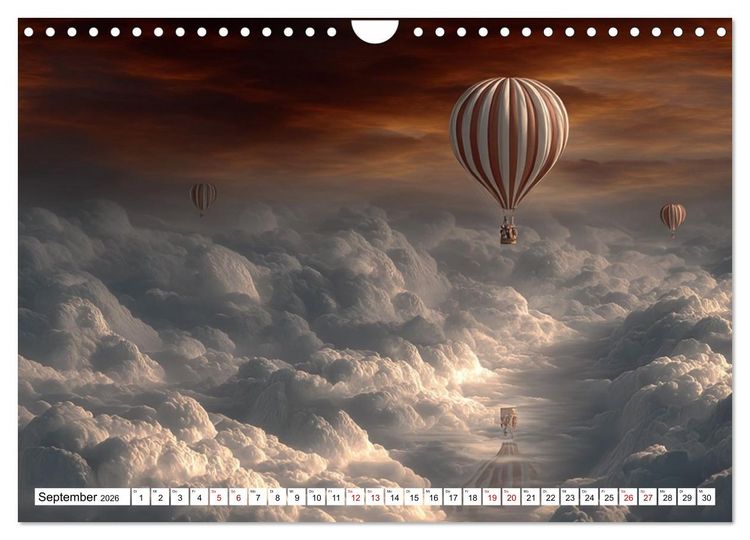 Produktbild: Himmelsmagie in Ballonfarben (Wandkalender 2026 DIN A4 quer), CALVENDO Monatskalender