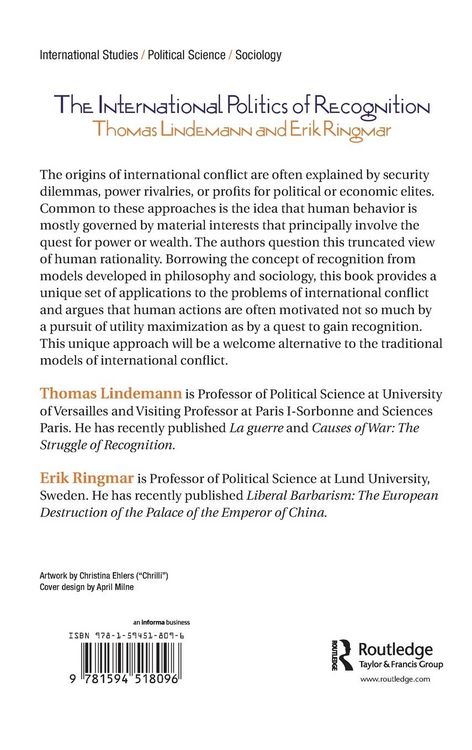 Produktbild: International Politics of Recognition