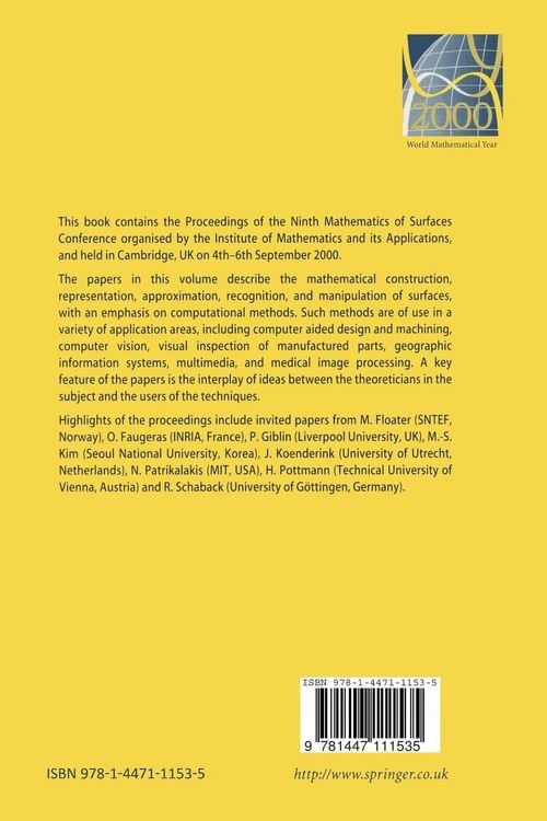 Produktbild: The Mathematics of Surfaces IX