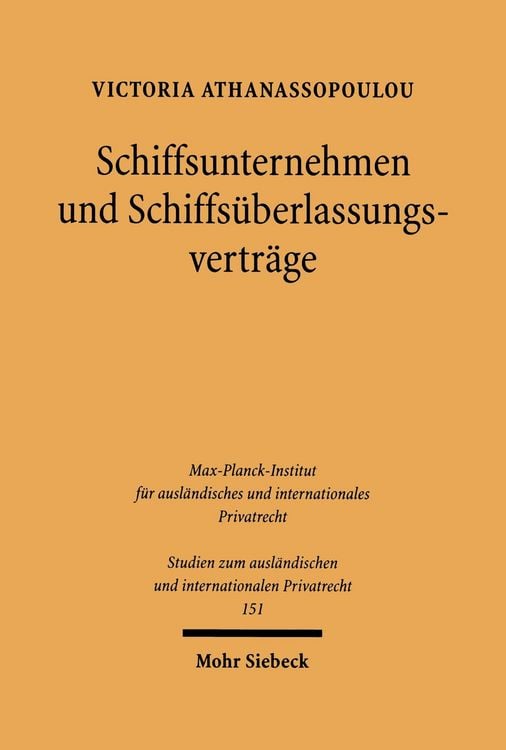 Produktbild: Schiffsunternehmen und Schiffs&uuml;berlassungsvertr&auml;ge