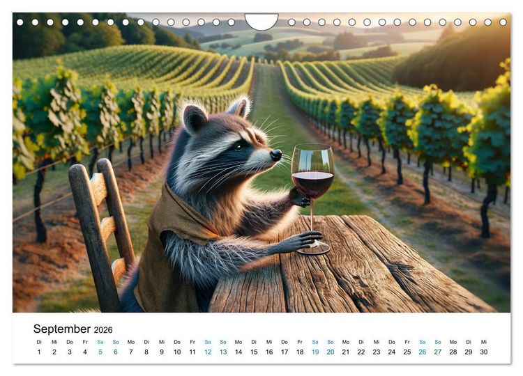 Produktbild: Lustige Waschb&auml;ren (Wandkalender 2026 DIN A4 quer), CALVENDO Monatskalender