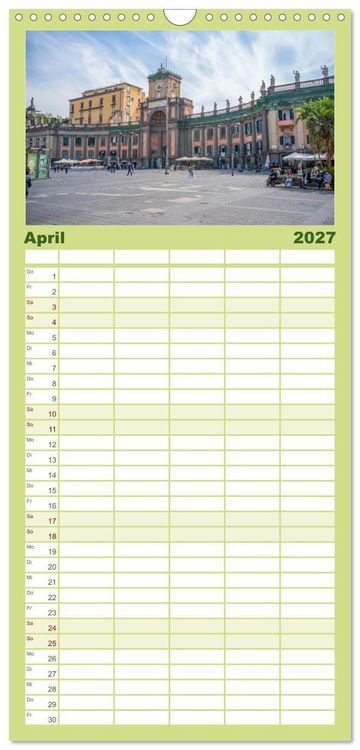 Produktbild: Familienplaner 2027 - Wundersch&ouml;nes Neapel - Bella Napoli mit 5 Spalten (Wandkalender, 21 x 45 cm) CALVENDO
