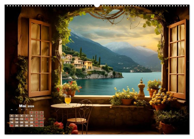 Produktbild: Aus dem Fenster geblickt (Wandkalender 2026 DIN A2 quer), CALVENDO Monatskalender