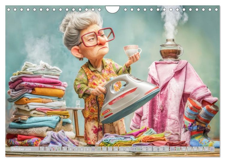 Produktbild: Flotte Omas - Humorwerke (Wandkalender 2026 DIN A4 quer), CALVENDO Monatskalender