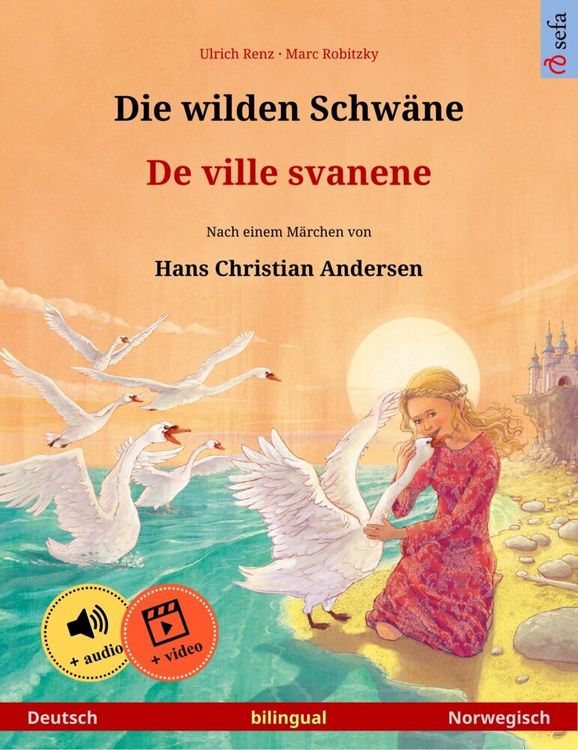 Produktbild: Die wilden Schw&auml;ne - De ville svanene (Deutsch - Norwegisch)