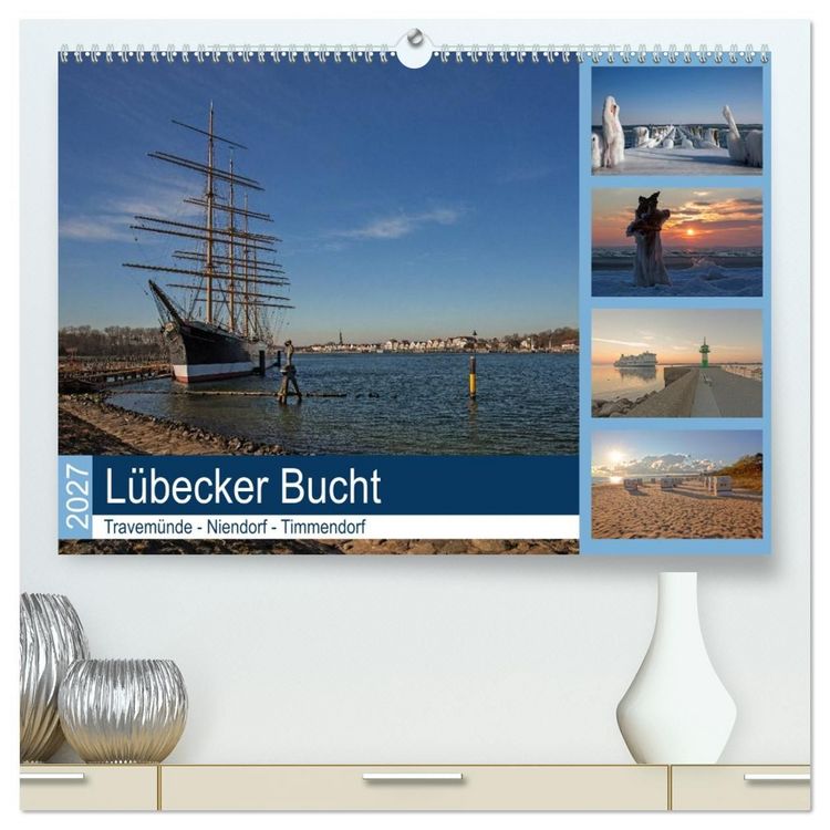 Produktbild: L&uuml;becker Bucht - Travem&uuml;nde - Niendorf - Timmendorf (hochwertiger Premium Wandkalender 2027 DIN A2 quer), Kunstdruck in Hochglanz
