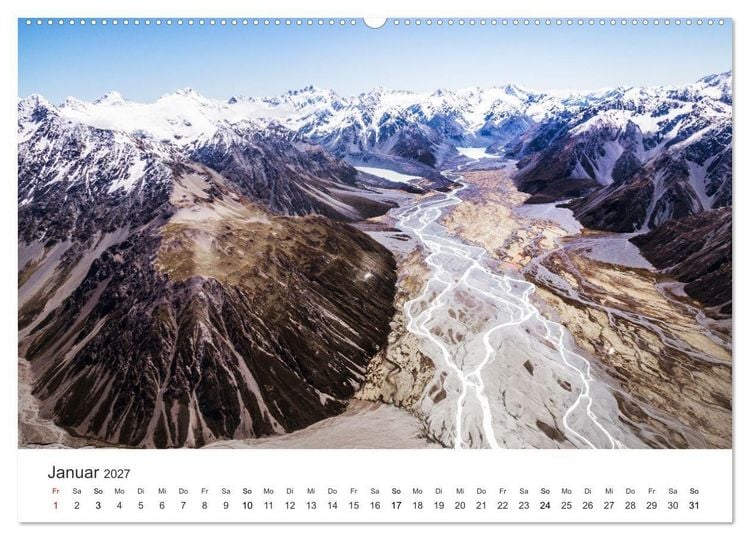 Produktbild: Naturschauspiel Neuseeland (hochwertiger Premium Wandkalender 2027 DIN A2 quer), Kunstdruck in Hochglanz