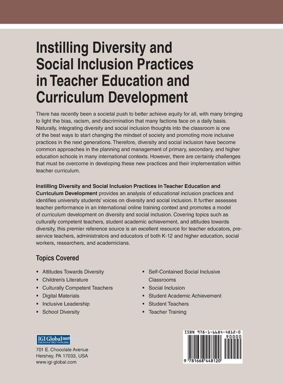 Produktbild: Instilling Diversity and Social Inclusion Practices in Teacher Education and Curriculum Development