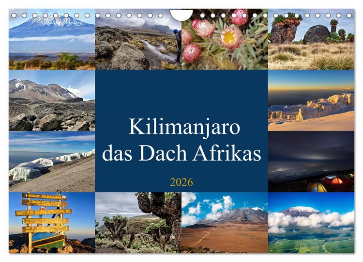Produktbild: Kilimanjaro - das Dach Afrikas (Wandkalender 2026 DIN A4 quer), CALVENDO Monatskalender