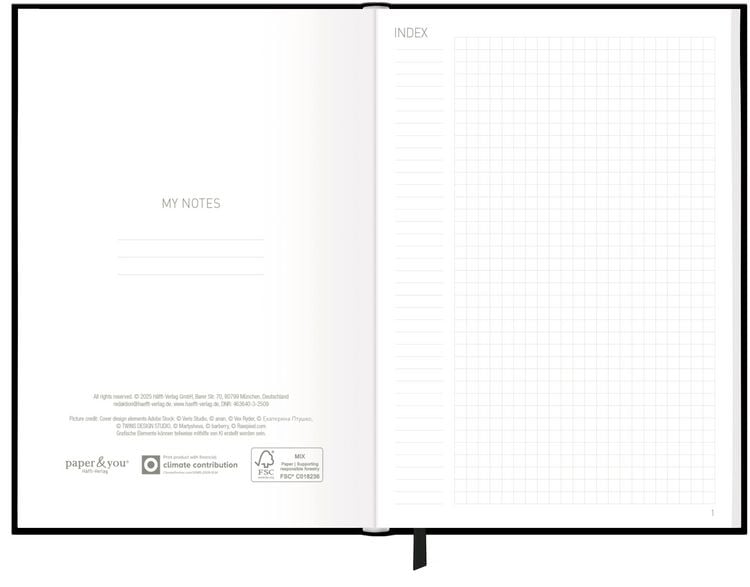 Produktbild: Paper&you Notizbuch kariert A5+