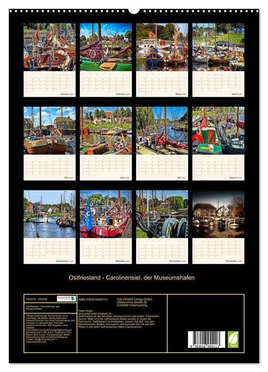 Produktbild: Ostfriesland - Carolinensiel, der Museumshafen (hochwertiger Premium Wandkalender 2026 DIN A2 hoch), Kunstdruck in Hochglanz