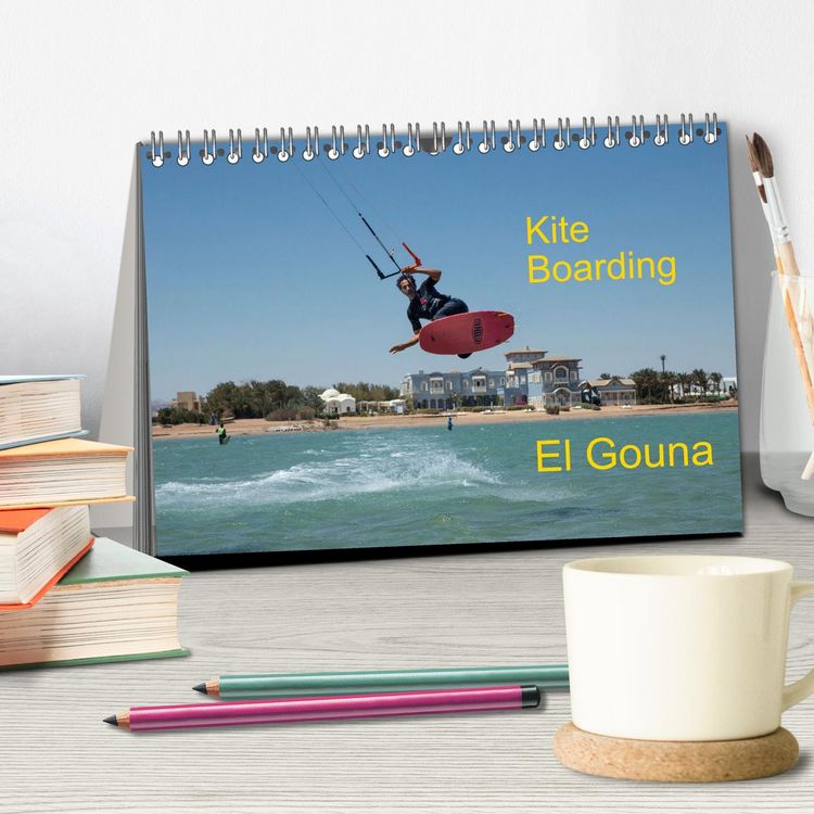 Produktbild: Kite Boarding El Gouna (Tischkalender 2026 DIN A5 quer), CALVENDO Monatskalender