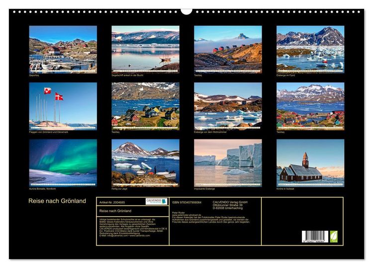 Produktbild: Reise nach Gr&ouml;nland (Wandkalender 2026 DIN A2 quer), CALVENDO Monatskalender