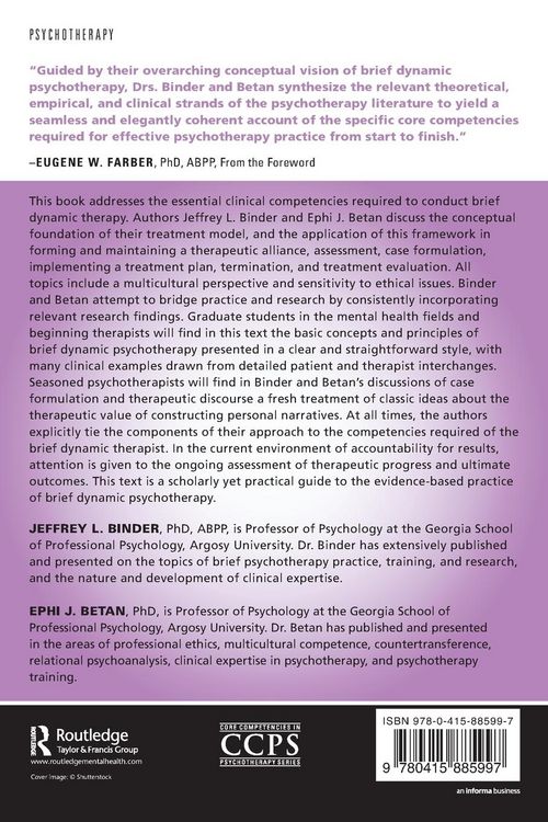 Produktbild: Core Competencies in Brief Dynamic Psychotherapy