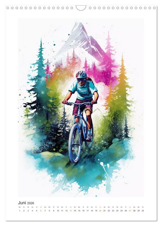 Produktbild: Mountainbike Rennen (Wandkalender 2026 DIN A3 hoch), CALVENDO Monatskalender