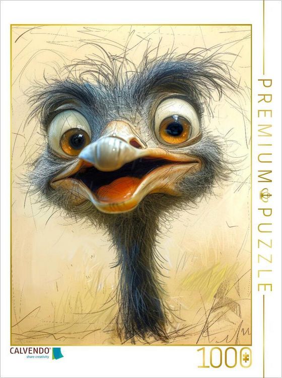 Produktbild: CALVENDO Puzzle Strau&szlig; | 1000 Teile Lege-Gr&ouml;&szlig;e 64x48cm Foto-Puzzle f&uuml;r gl&uuml;ckliche Stunden
