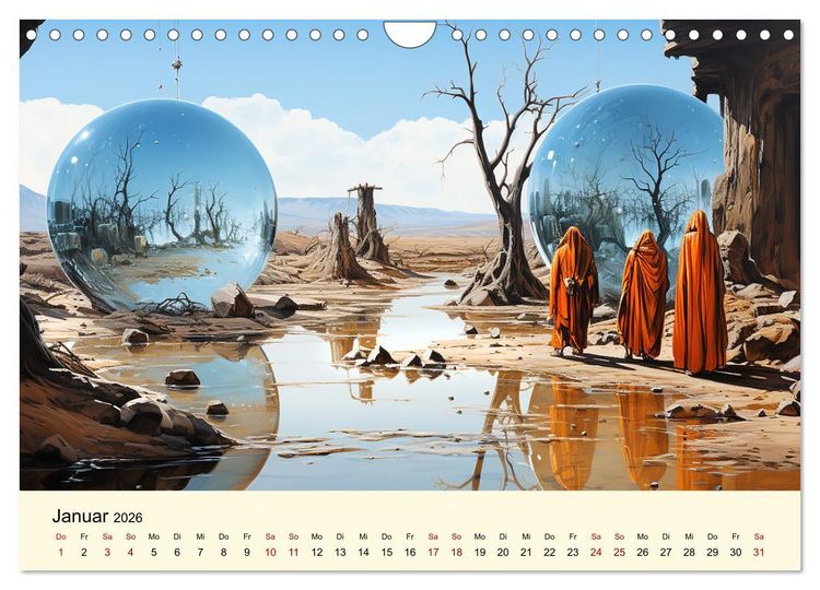Produktbild: Surreale W&uuml;ste (Wandkalender 2026 DIN A4 quer), CALVENDO Monatskalender