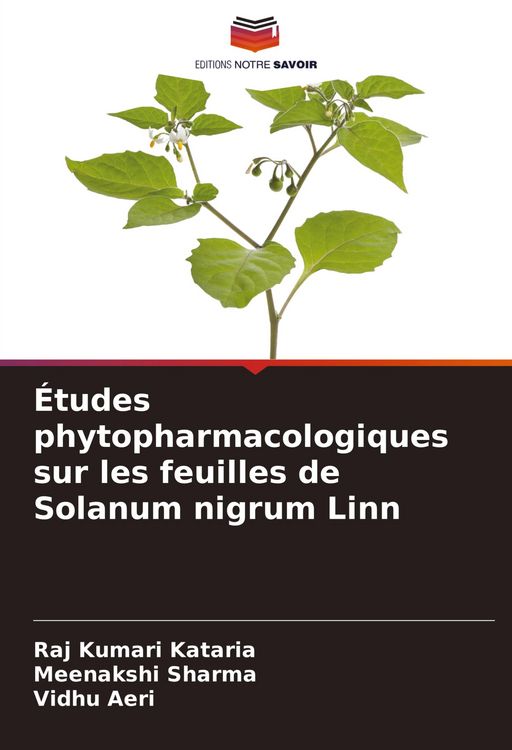 Produktbild: &Eacute;tudes phytopharmacologiques sur les feuilles de Solanum nigrum Linn