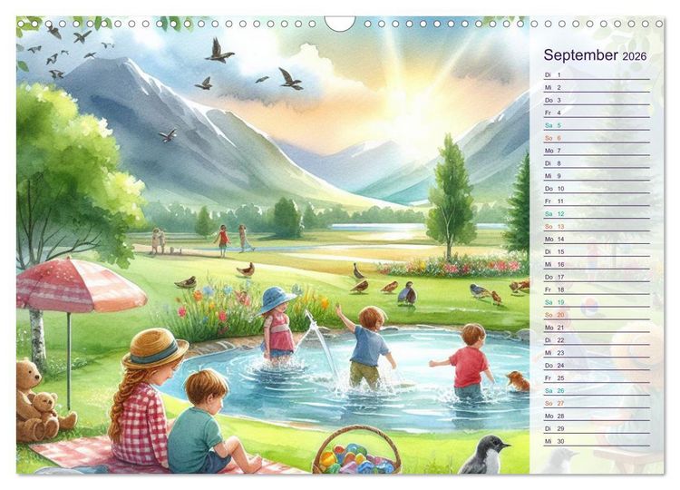 Produktbild: KINDERLAND (Wandkalender 2026 DIN A3 quer), CALVENDO Monatskalender